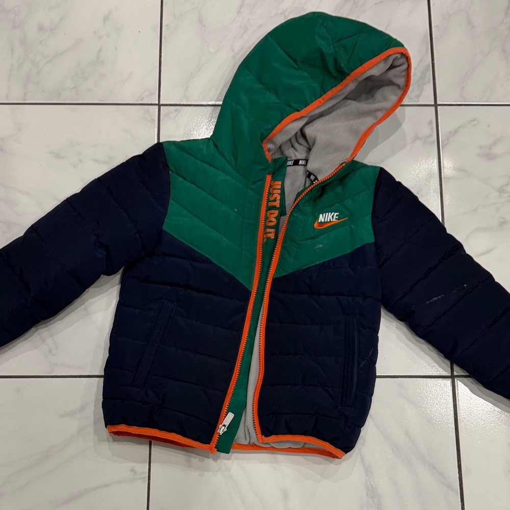Nike Colorblock Jacket in Green, Navy, and Orange